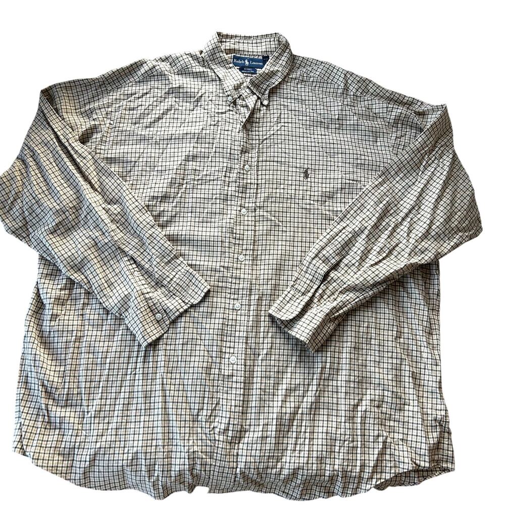 Ralph Lauren Men's Blake Button Down Dress Shirt Size XXL 100% Cotton